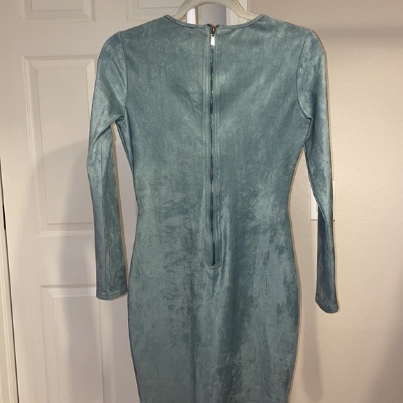 Dressed to kill Dress- Blue Grey Suede Dress - Picture 11 of 12
